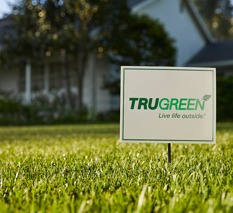 lawn with TruGreen sign